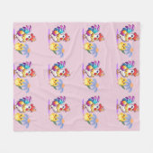 Magical Rooster Baby Girl Fleece Blanket (Vorderseite (Horizontal))