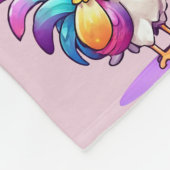 Magical Rooster Baby Girl Fleece Blanket (Ecke)