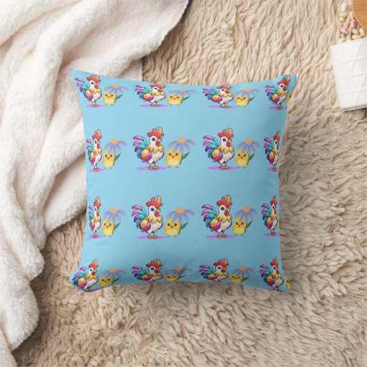 Magical Rooster Throw Pillow  Kissen (Decke)