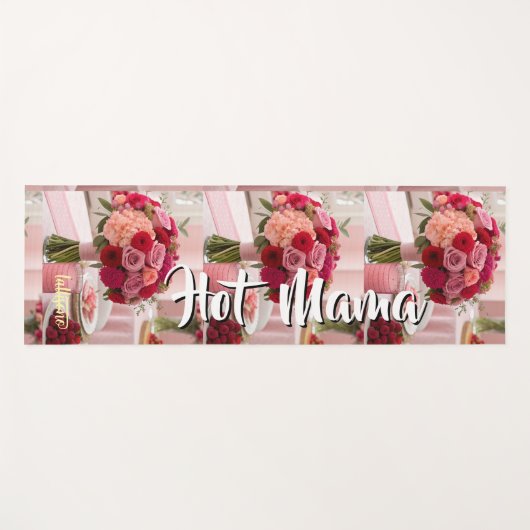 Magical rose background name Personalized  Yogamatte (Vorderseite (Horizontal))
