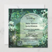 Magical Sage Irish Fairy QR Code Hochzeit Einladung (Vorderseite)