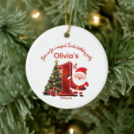 Magical Santa Birthday Design for Kids Keramik Ornament