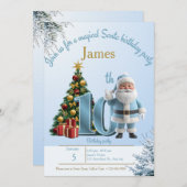 Magical Santa Birthday Invitation – 10th Birthday Dankeskarte (Vorne/Hinten)