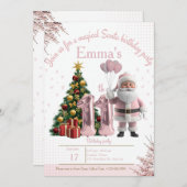 Magical Santa Birthday Invitation – 11th Birthday Dankeskarte (Vorne/Hinten)