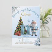 Magical Santa Birthday Invitation – 11th Birthday Dankeskarte (Stehend Vorderseite)