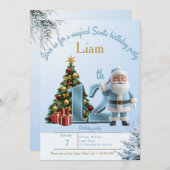 Magical Santa Birthday Invitation – 12th Birthday Dankeskarte (Vorne/Hinten)