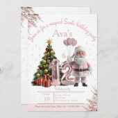 Magical Santa Birthday Invitation – 12th Birthday Dankeskarte (Vorne/Hinten)