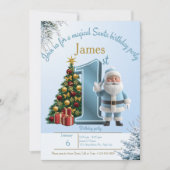 Magical Santa Birthday Invitation – 1st Birthday Dankeskarte (Vorderseite)