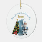 Magical Santa Birthday Invitation – 1st Birthday Keramik Ornament (Links)