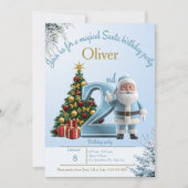 Magical Santa Birthday Invitation – 2nd Birthday Dankeskarte (Vorderseite)