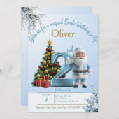 Magical Santa Birthday Invitation – 2nd Birthday Dankeskarte (Vorne/Hinten)