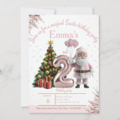 Magical Santa Birthday Invitation – 2nd Birthday Dankeskarte (Vorderseite)