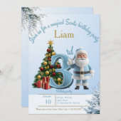 Magical Santa Birthday Invitation – 3rd Birthday Dankeskarte (Vorne/Hinten)