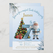 Magical Santa Birthday Invitation – 7th Birthday Dankeskarte (Vorne/Hinten)
