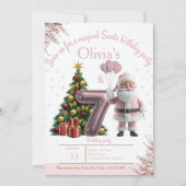 Magical Santa Birthday Invitation – 7th Birthday Dankeskarte (Vorderseite)