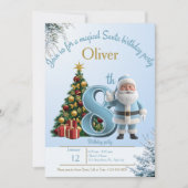 Magical Santa Birthday Invitation – 8th Birthday Dankeskarte (Vorderseite)