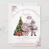 Magical Santa Birthday Invitation – 9th Birthday Dankeskarte (Vorderseite)