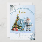 Magical Santa Birthday Invitation – 9th Birthday Dankeskarte (Vorderseite)