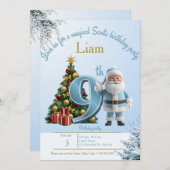 Magical Santa Birthday Invitation – 9th Birthday Dankeskarte (Vorne/Hinten)