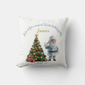 Magical Santa Birthday Invitation  Kissen (Vorderseite)