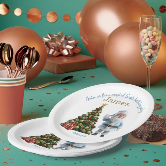 Magical Santa Birthday Invitation Pappteller (Multi)