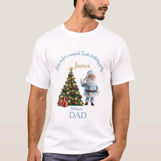 Magical Santa Birthday Invitation T-Shirt (Vorderseite)
