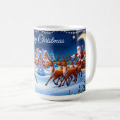 Magical Santa Claus Sleigh Reiten mit Rentier Kaffeetasse (VorderseiteRechts)