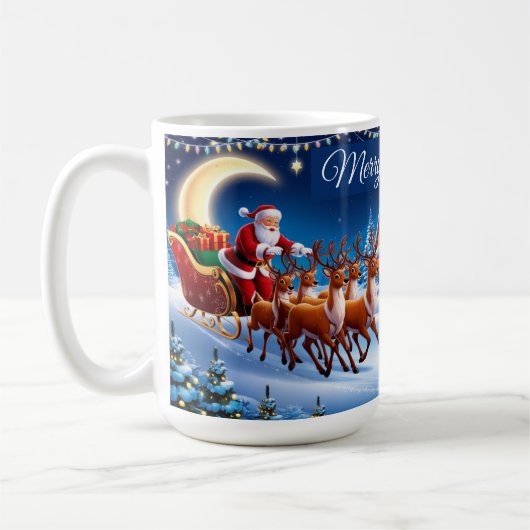 Magical Santa Claus Sleigh Reiten mit Rentier Kaffeetasse (Links)