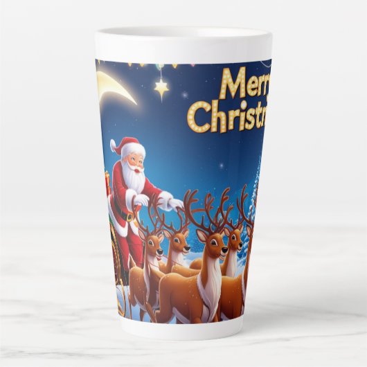 Magical Santa Claus Sleigh Reiten mit Rentier Milchtasse (Vorderseite)