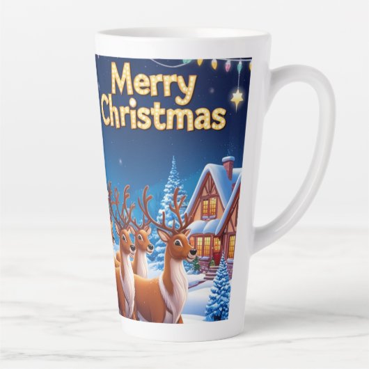 Magical Santa Claus Sleigh Reiten mit Rentier Milchtasse (Rechts)