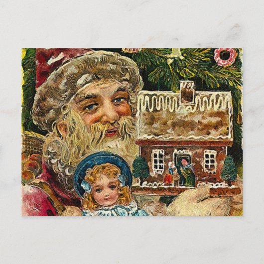 Magical Santa Feiertagspostkarte (Vorderseite)