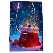 Magical Santa Sack Christmas Gift Bag Mittlere Geschenktüte (Vorderseite)