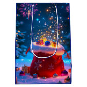 Magical Santa Sack Christmas Gift Bag Mittlere Geschenktüte (Rückseite)