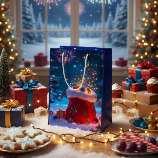 Magical Santa Sack Christmas Gift Bag Mittlere Geschenktüte