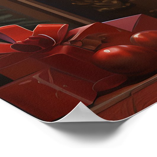 Magical Santa's Grotto: 3D-Weihnachtsdruckposter Poster (Ecke)