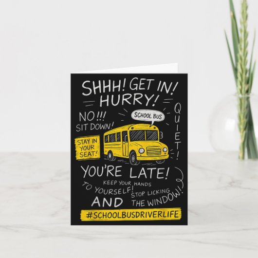 Magical School Bus Driver Last Day Of School Bus D Karte (Vorderseite)