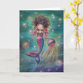 Magical Sea Niedlich Fantasy Kunst, Dichtung und M Karte (Gelbe Blume)