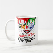Magical Season Christmas Lips Drip Art Star Kaffeetasse (Links)