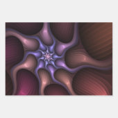 Magical Shiny Abstract Striped Colorful Fractal Geschenkpapier Set (Vorderseite)