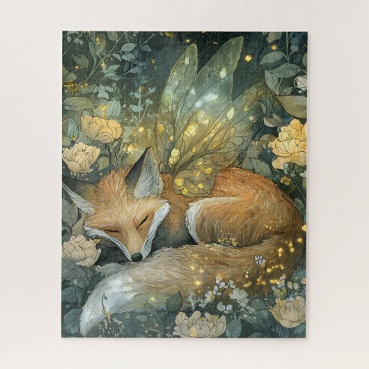 Magical sleeping Forest Fox Puzzle (Vertikal)