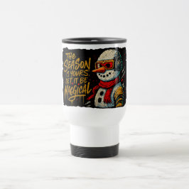 Magical Snow-Bro Travel Mug Funky Christmas Headph Reisebecher
