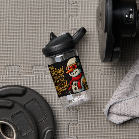 Magical Snow-Bro Water Bottle Funky Christmas Head Trinkflasche (Fitnesstudio (gedreht))