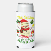 Magical Snowman Christmas Cozy Holiday Sports Gift Selters Dosenkühler (Seltzer Vorderseite)