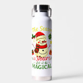 Magical Snowman Christmas Cozy Holiday Sports Gift Trinkflasche (Vorne)