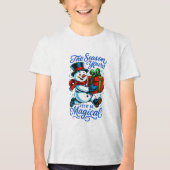 Magical Snowman Christmas Delivery Tee fun holiday (Vorderseite)