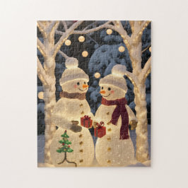 Magical Snowman Christmas Lights Puzzle