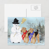 Magical Snowman Feiertagspostkarte (Vorne/Hinten)