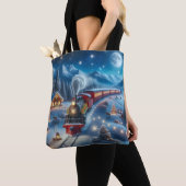 Magical Snowy Christmas Train Winter Scene Tasche (Von Nahem)