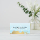 Magical Sparkle | Gold gebürstet Visitenkarte (Stehend Vorderseite)