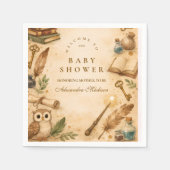 Magical Spellbook Wizard Baby Shower Serviette (Vorderseite)